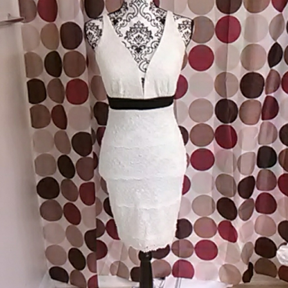 Plunge lace dress